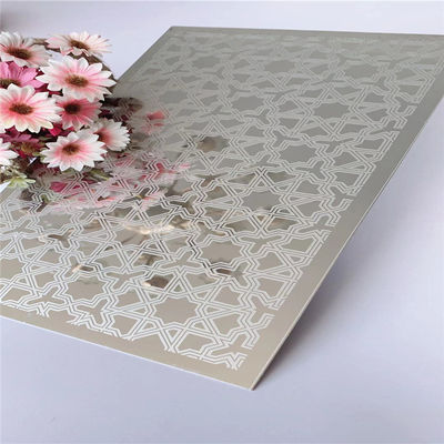 Lámina de acero inoxidable grabada personalizada con acabado espejo de 4*8 pies para decoración de ascensores
