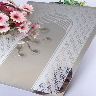 Buen precio Espejo grabado en acero inoxidable de grado 201 hoja grabada 1219x3048mm para aplicaciones de diseño moderno en línea