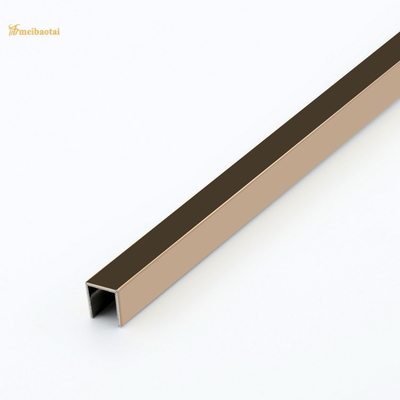 Perfiles del metal U del ajuste de la teja de Rose Polished Finished Stainless Steel