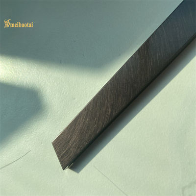 Perfiles metálicos en U de acero inoxidable en forma de U negra para juntas de baldosas, longitud de 10 pies