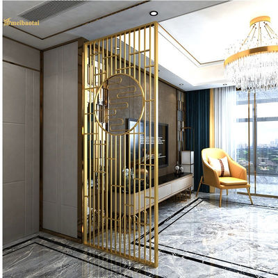 Buen precio PVD Revestido de oro de 30 mm de espesor Tamaño personalizado Divisor de habitación de acero inoxidable Partición de habitación de metal en línea