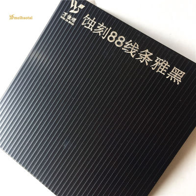 Buen precio Lámina de acero inoxidable grabada con película doble de PVC, patrón de línea NO.88, grado 304, negro, para decoración de ascensores en línea