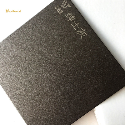 Huella dactilar anti pulida con chorro de arena de Grey Decorative Stainless Steel Sheet