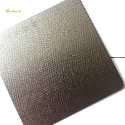 Grey Etched Stainless Steel Sheet para la pared del techo adorna estándar del GB