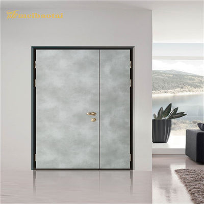 Buen precio Decoración inoxidable de la puerta de las hojas del color de la imitación de madera de la lamina blanca del grano en línea